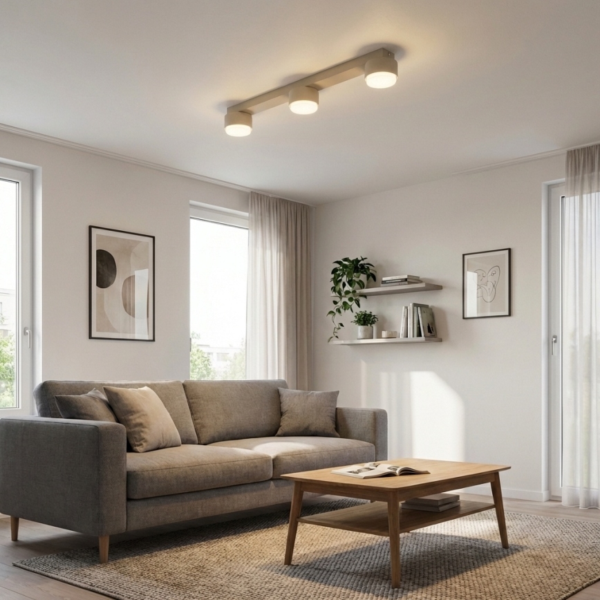 Brilagi - LED RGB+CCT dimmelhető spotlámpa MONO 3xGX53/14W/230V 2700-6500K Wi-Fi Tuya bézs