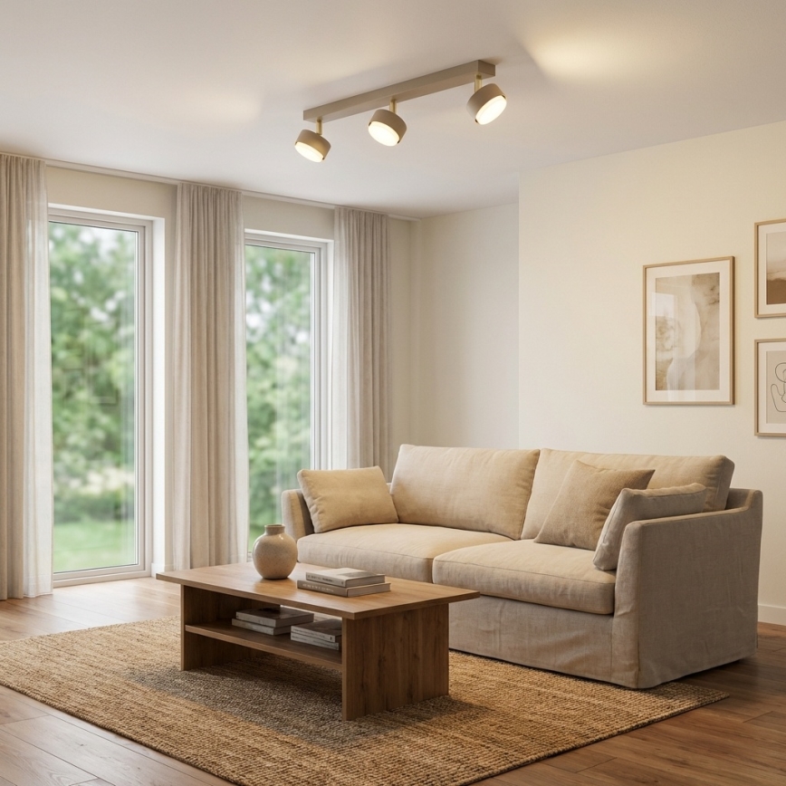 Brilagi - LED RGB+CCT Dimmelhető spotlámpa MONO 3xGX53/14W/230V 2700-6500K Wi-Fi Tuya bézs