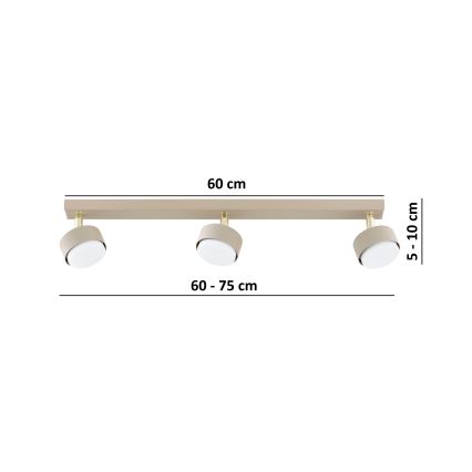 Brilagi - LED RGB+CCT Dimmelhető spotlámpa MONO 3xGX53/14W/230V 2700-6500K Wi-Fi Tuya bézs