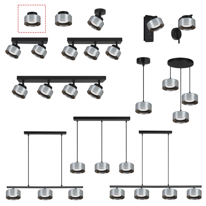 Brilagi - LED RGB+CCT dimmelhető spotlámpatest AURA LUX 1xGX53/14W/230V 2700-6500K Wi-Fi Tuya fekete/füstszínű