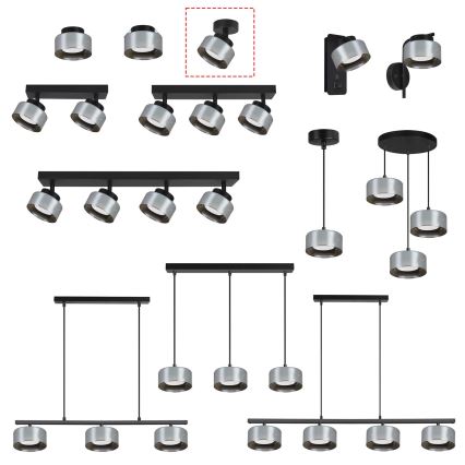 Brilagi - LED RGB+CCT dimmelhető spotlámpa AURA LUX 1xGX53/14W/230V 2700-6500K Wi-Fi Tuya fekete/füstszínű