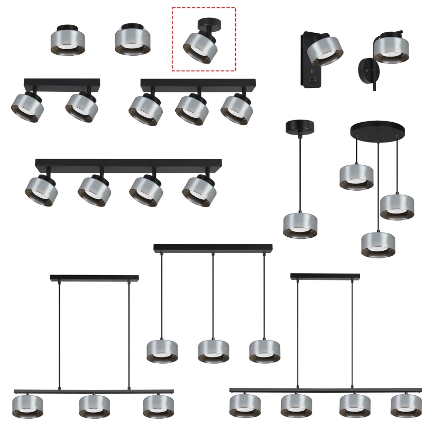 Brilagi - LED RGB+CCT dimmelhető spotlámpa AURA LUX 1xGX53/14W/230V 2700-6500K Wi-Fi Tuya fekete/füstszínű