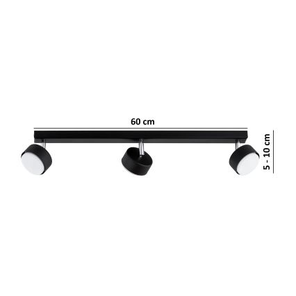 Brilagi - LED RBG+CCT Dimmelhető spotlámpa MONO 3xGX53/14W/230V 2700-6500K Wi-Fi Tuya fekete
