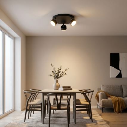 Brilagi - LED RGB+CCT Dimmelhető beépíthető spotlámpa MONO 3xGX53/14W/230V 2700-6500K Wi-Fi Tuya fekete