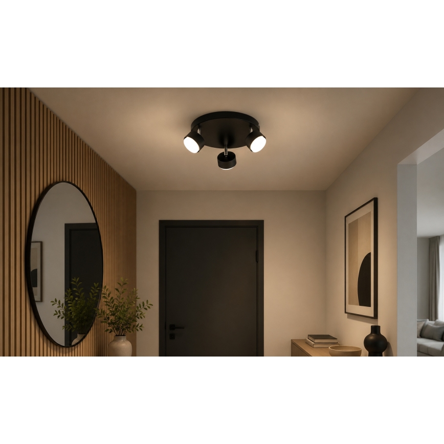 Brilagi - LED RGB+CCT Dimmelhető beépíthető spotlámpa MONO 3xGX53/14W/230V 2700-6500K Wi-Fi Tuya fekete