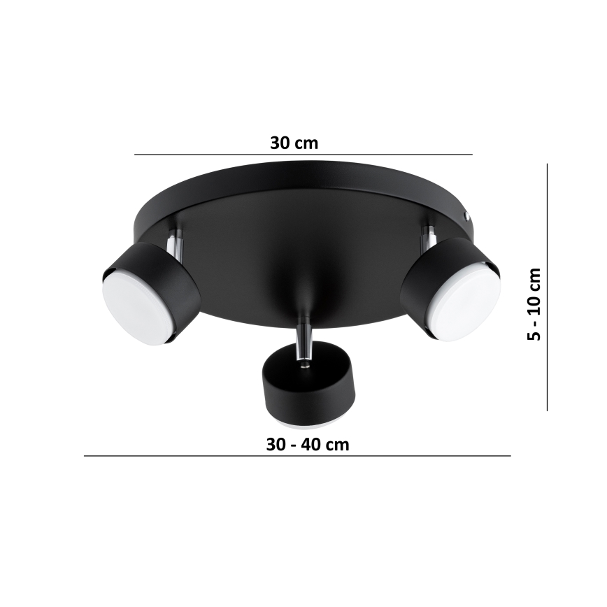 Brilagi - LED RGB+CCT Dimmelhető beépíthető spotlámpa MONO 3xGX53/14W/230V 2700-6500K Wi-Fi Tuya fekete