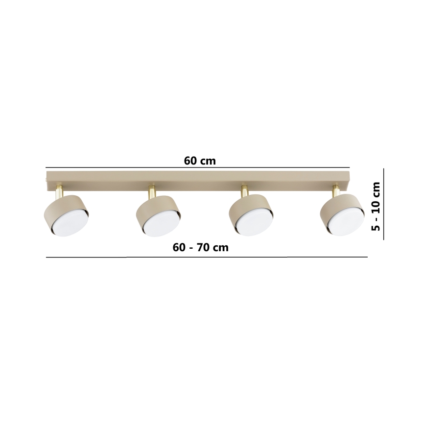 Brilagi - LED RGB+CCT Dimmelhető spotlámpa MONO 4xGX53/14W/230V 2700-6500K Wi-Fi Tuya bézs