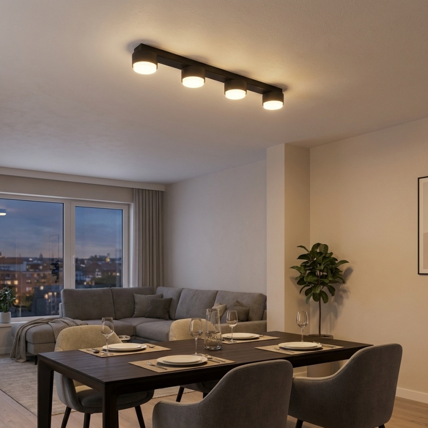 Brilagi - LED RGB+CCT Dimmelhető MONO spotlámpa 4xGX53/14W/230V 2700-6500K Wi-Fi Tuya fekete