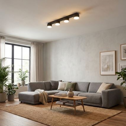 Brilagi - LED RGB+CCT Dimmelhető MONO spotlámpa 4xGX53/14W/230V 2700-6500K Wi-Fi Tuya fekete