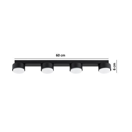Brilagi - LED RGB+CCT Dimmelhető MONO spotlámpa 4xGX53/14W/230V 2700-6500K Wi-Fi Tuya fekete