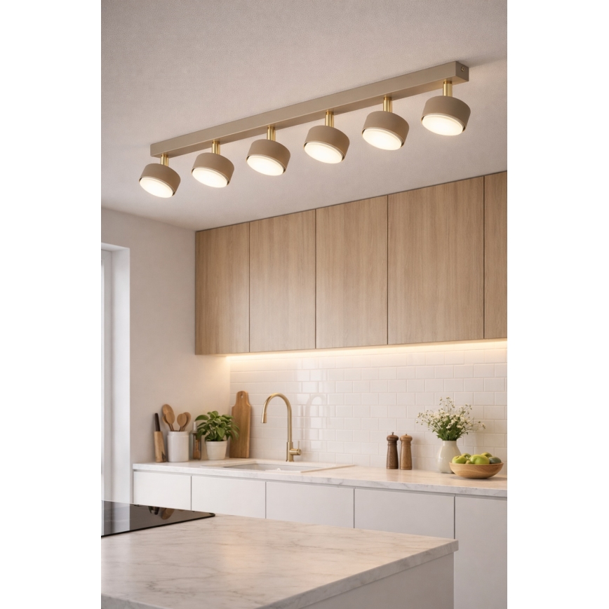 Brilagi - LED RGB+CCT fényerőszabályozható spotlámpa MONO 6xGX53/14W/230V 2700-6500K Wi-Fi Tuya bézs/arany
