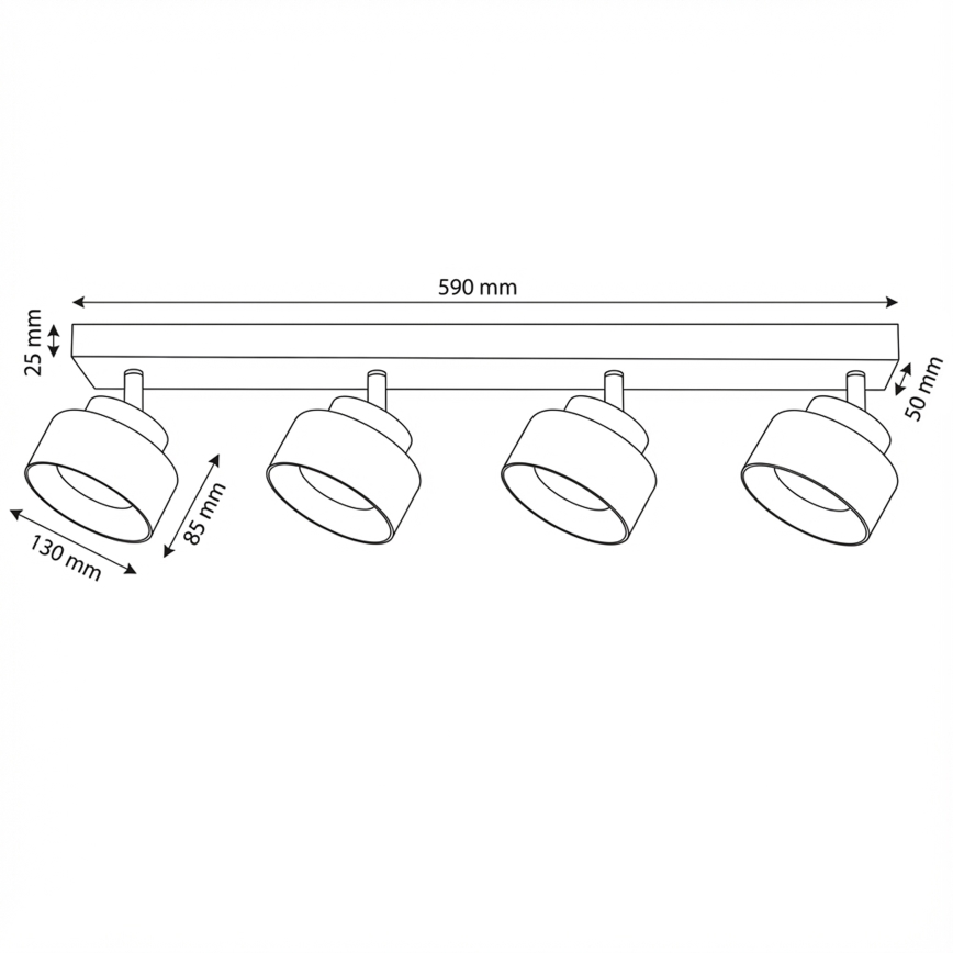 Brilagi - LED RGB+CCT dimmelhető spotlámpa AURA LUX 4xGX53/14W/230V 2700-6500K Wi-Fi Tuya fekete/füstszínű