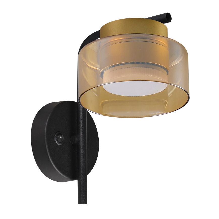 Brilagi - LED RGB+CCT Dimmelhető fali lámpa AURA LUX 1xGX53/14W/230V 2700-6500K Wi-Fi Tuya fekete/arany