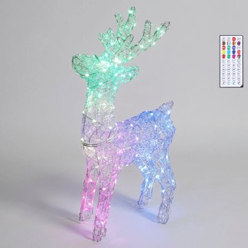 BRILAGI - LED RGBIC Kültéri karácsonyi dekoráció LED/6W/230V 90 cm IP44 rénszarvas + távirányító