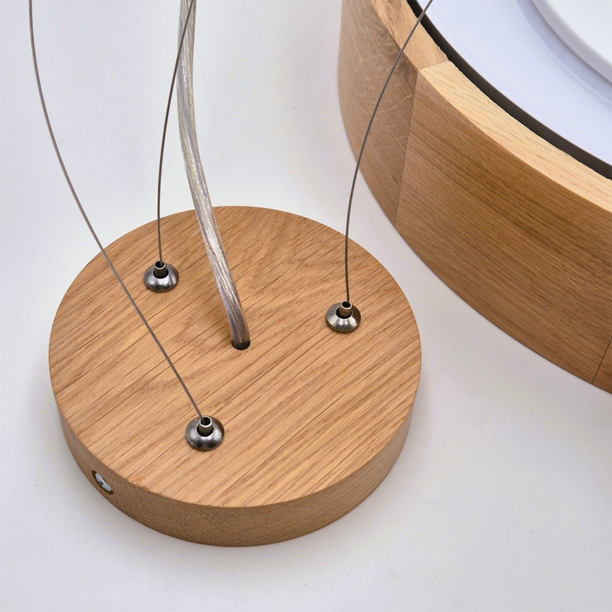 Brilagi - LED RGBW dimmelhető zsinóros csillár CARVALHO 3xE27/9W/230V 2700-6500K Wi-Fi tölgy, átmérő 47,5 cm