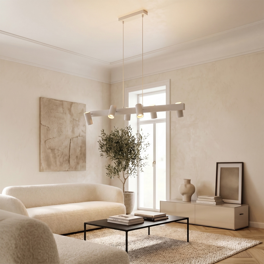 Brilagi - LED RGBW dimmelhető kábeles csillár SELE 6xGU10/6,5W/230V 2700-6500K fehér + távirányítóval