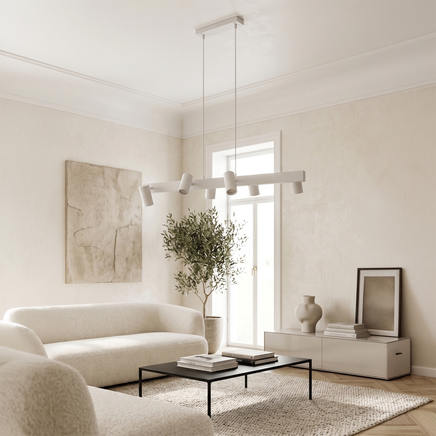 Brilagi - LED RGBW dimmelhető kábeles csillár SELE 6xGU10/6,5W/230V 2700-6500K fehér + távirányítóval