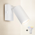 Brilagi - LED RGBW dimmelhető fali spotlámpa kapcsolóval SELE 1xGU10/4,8W/230V 3000K fehér + távirányító