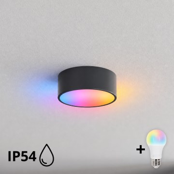 BRILAGI - LED RGBW dimmelhető fürdőszobai mennyezeti lámpa CLARE 1xE27/12W/230V átmérő 20 cm antracit IP54