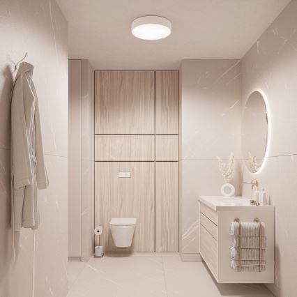 Brilagi - LED RGBW dimmelhető fürdőszobai mennyezeti lámpatest CLARE 2xE27/9W/230V 2700-6500K átm. 30 cm IP54 Wi-Fi fehér