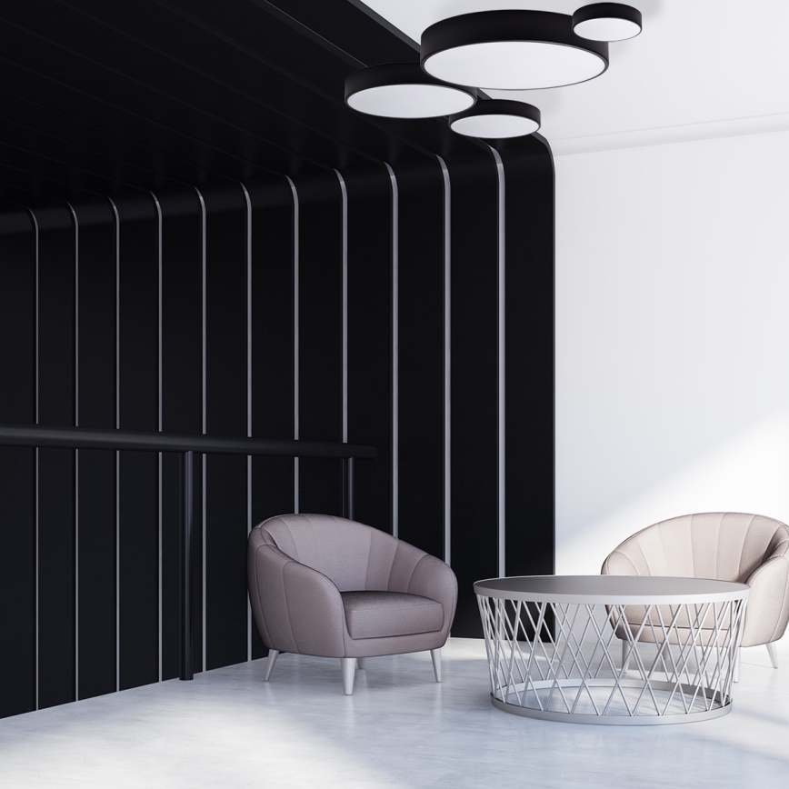 Brilagi - LED RGBW dimmelhető fürdőszobai mennyezeti lámpatest CLARE 2xE27/9W/230V 2700–6500K Ø 30 cm IP54 Wi-Fi fekete