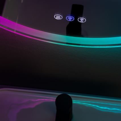 Brilagi - LED RGBW fürdőszobai fűtött tükör AVA PRO LED/18W/230V Ø 60 cm IP44 CRI 90 dimmelhető + CCT