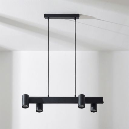 Brilagi - LED RGBW Dimmelhető kábellel függesztett csillár SELE 4xGU10/6,5W/230V 2700-6500K fekete
