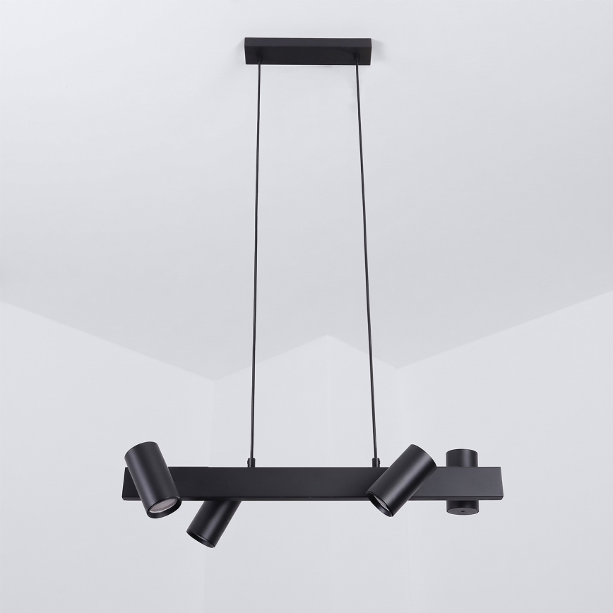 Brilagi - LED RGBW Dimmelhető kábellel függesztett csillár SELE 4xGU10/6,5W/230V 2700-6500K fekete