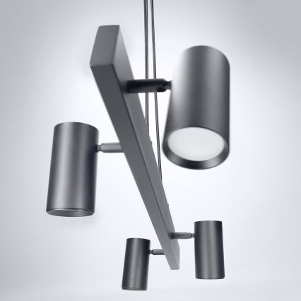 Brilagi - LED RGBW Dimmelhető kábellel függesztett csillár SELE 4xGU10/6,5W/230V 2700-6500K fekete