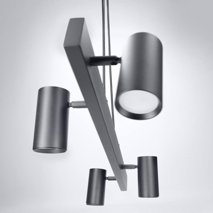 Brilagi - LED RGBW Dimmelhető kábellel függesztett csillár SELE 4xGU10/6,5W/230V 2700-6500K fekete