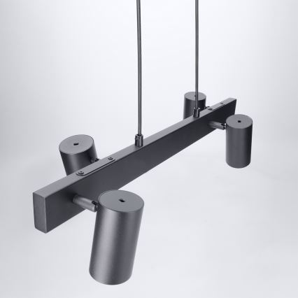 Brilagi - LED RGBW Dimmelhető kábellel függesztett csillár SELE 4xGU10/6,5W/230V 2700-6500K fekete