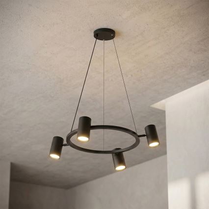 Brilagi - LED RGBW fényerőszabályozható kábeles csillár SELE 4xGU10/6,5W/230V 2700-6500K fekete