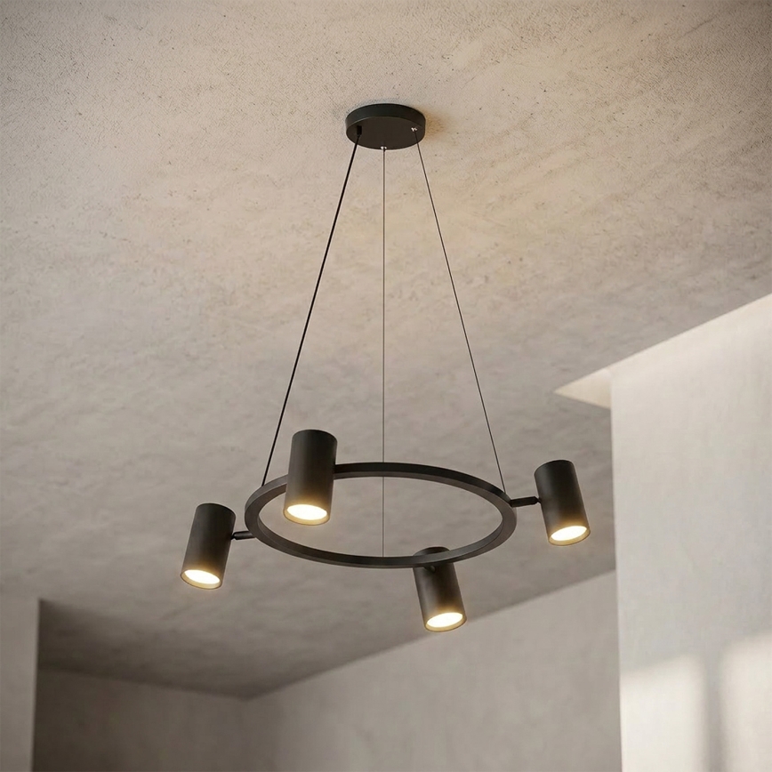Brilagi - LED RGBW fényerőszabályozható kábeles csillár SELE 4xGU10/6,5W/230V 2700-6500K fekete