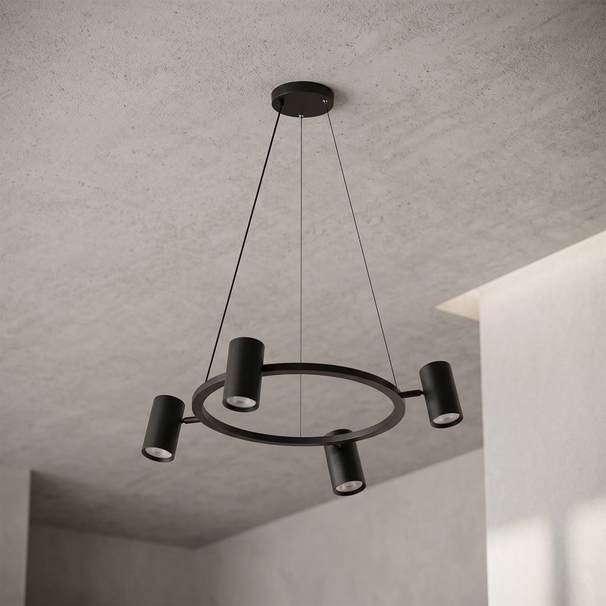 Brilagi - LED RGBW fényerőszabályozható kábeles csillár SELE 4xGU10/6,5W/230V 2700-6500K fekete