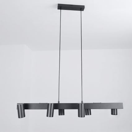 Brilagi - LED RGBW fényerőszabályozható kábeles függeszték SELE 6xGU10/6,5W/230V 2700-6500K fekete + távirányító