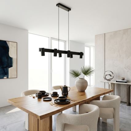 Brilagi - LED RGBW fényerőszabályozható kábeles függeszték SELE 6xGU10/6,5W/230V 2700-6500K fekete + távirányító