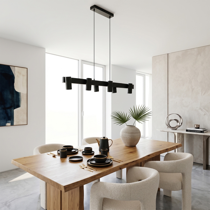 Brilagi - LED RGBW fényerőszabályozható kábeles függeszték SELE 6xGU10/6,5W/230V 2700-6500K fekete + távirányító