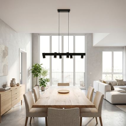 Brilagi - LED RGBW fényerőszabályozható kábeles függeszték SELE 6xGU10/6,5W/230V 2700-6500K fekete + távirányító