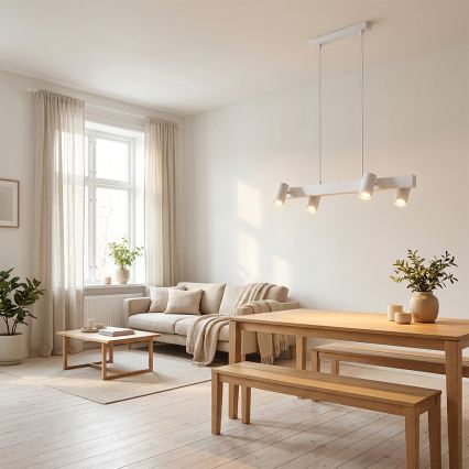 Brilagi - LED RGBW dimmelhető kábeles függeszték SELE 4xGU10/6,5W/230V 2700-6500K fehér