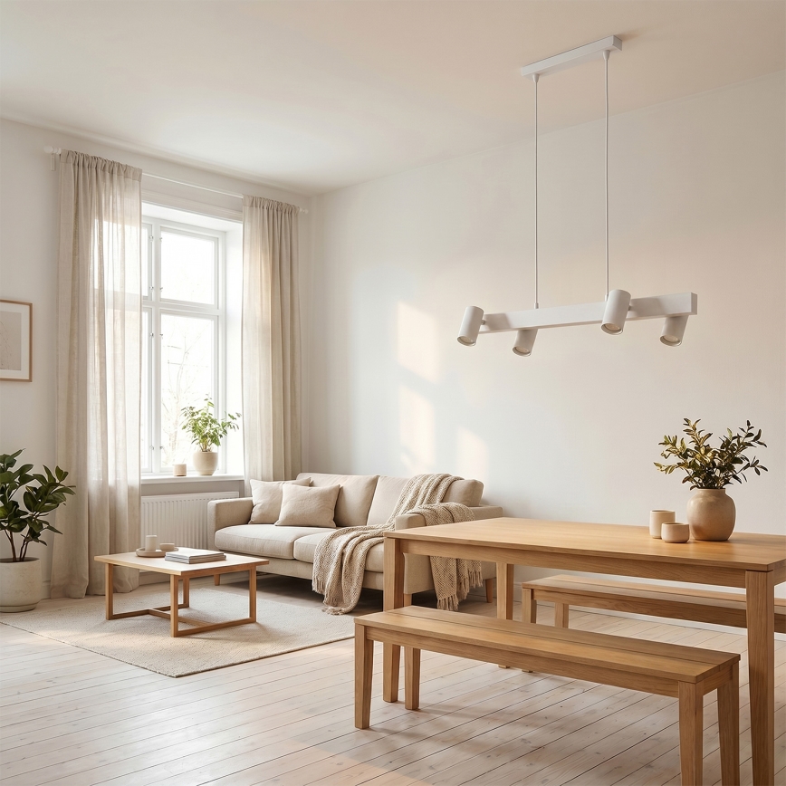 Brilagi - LED RGBW dimmelhető kábeles függeszték SELE 4xGU10/6,5W/230V 2700-6500K fehér