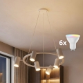 Brilagi - LED RGBW dimmelhető kábeles csillár SELE 6xGU10/6,5W/230V 2700-6500K fehér + távirányító