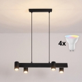 Brilagi - LED RGBW Dimmelhető kábellel függesztett csillár SELE 4xGU10/6,5W/230V 2700-6500K fekete
