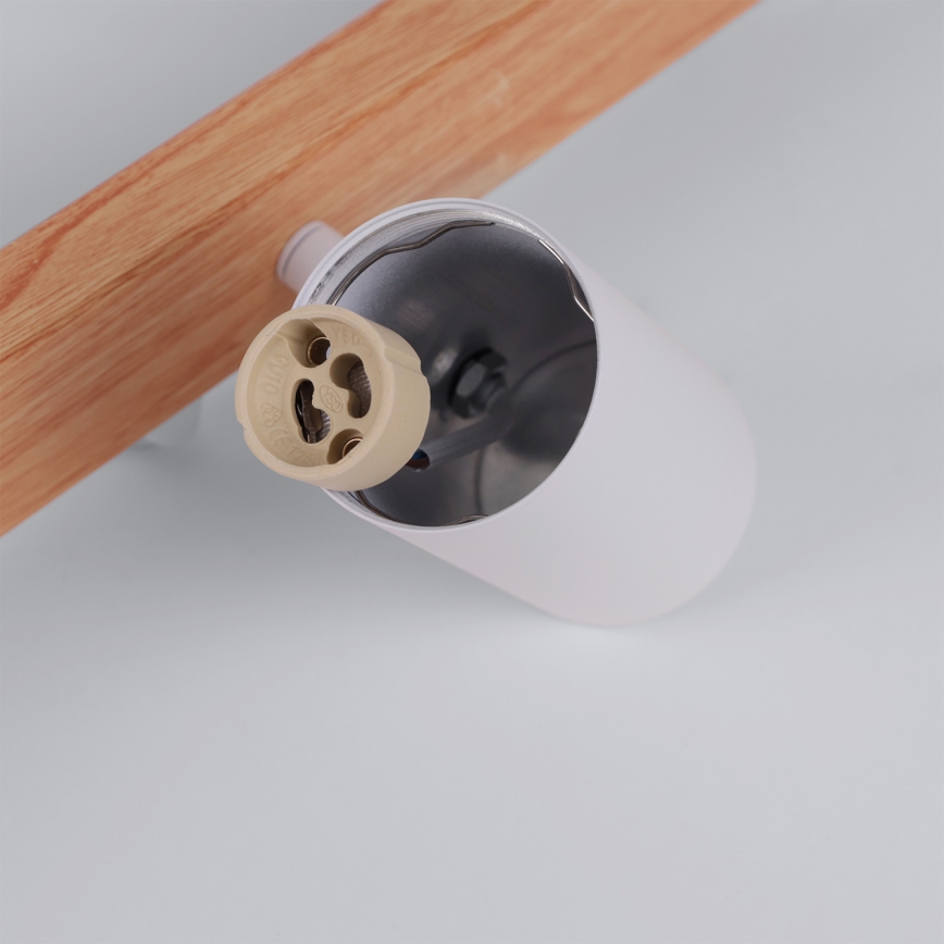 Brilagi - LED RGBW fényerőszabályozható kábeles csillár SELE 6xGU10/6,5W/230V 2700-6500K fehér/tölgy dekor + távirányító