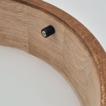 Brilagi - LED RGBW dimmelhető mennyezeti lámpatest CARVALHO 1xE27/9W/230V 2700-6500K Wi-Fi tölgy átm. 27,5 cm