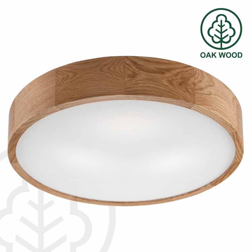 Brilagi - LED RGBW fényerőszabályozható mennyezeti lámpa CARVALHO 3xE27/9W/230V 2700-6500K Wi-Fi tölgy Ø 47,5 cm
