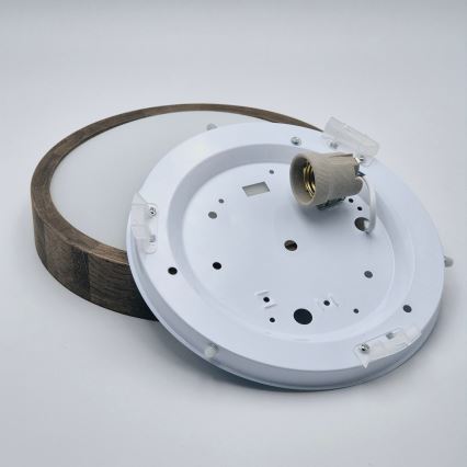 Brilagi - LED RGBW dimmelhető mennyezeti lámpa CARVALHO SLIM 1xE27/9W/230V 2700-6500K Wi-Fi tölgy átm. 27 cm