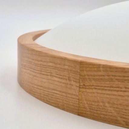 Brilagi - LED RGBW dimmelhető mennyezeti lámpa CARVALHO SLIM 2xE27/9W/230V 2700-6500K Wi-Fi tölgy átm. 37 cm
