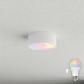 BRILAGI - LED RGBW dimmelhető mennyezeti lámpa CLARE, 1xE27/12W/230V, 2700–6500 K, átmérő 20 cm, Wi‑Fi, fehér