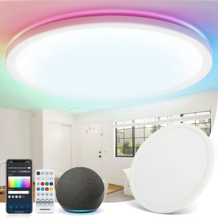 Brilagi - LED RGBW dimmelhető mennyezeti lámpatest VIBE LED/24W/230V 3000-6500K átm. 26 cm fehér + távirányító