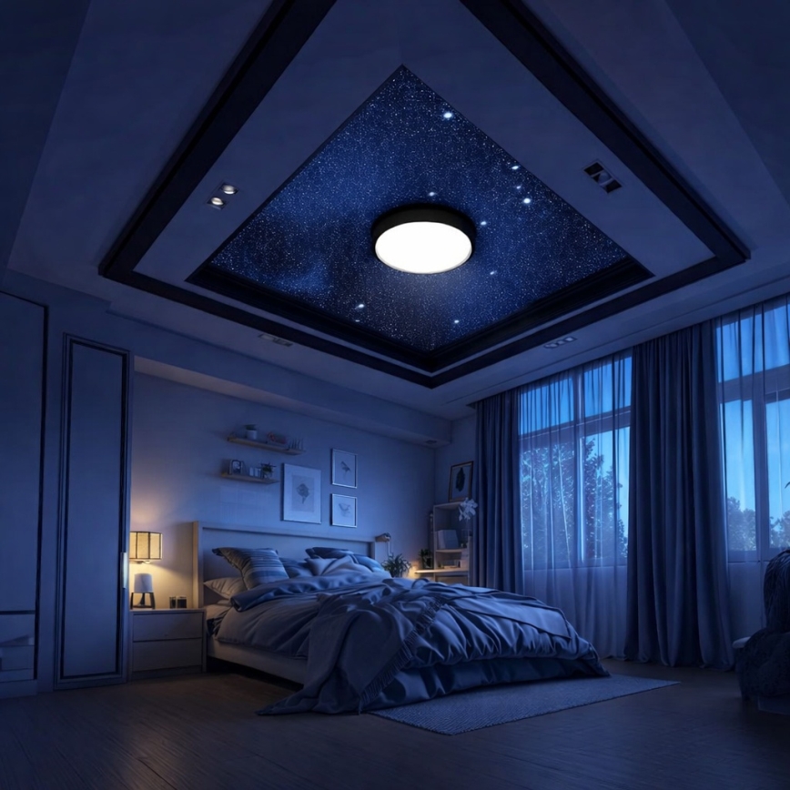 Brilagi - LED RGBW Dimmelhető mennyezeti lámpatest VIBE LED/24W/230V 3000-6500K átm. 29 cm fekete + távirányító